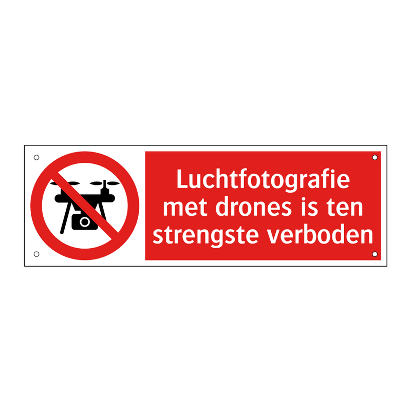 Luchtfotografie met drones is ten strengste verboden