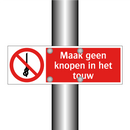 Maak geen knopen in het touw