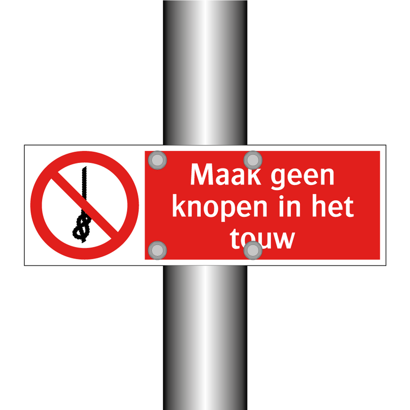 Maak geen knopen in het touw