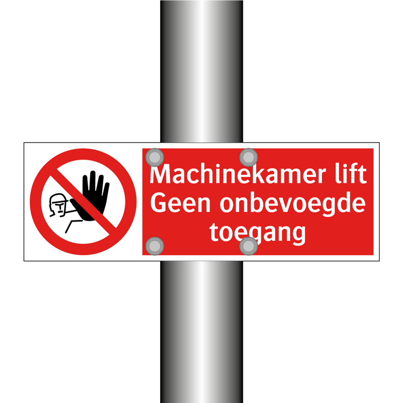 Machinekamer lift Geen onbevoegde toegang