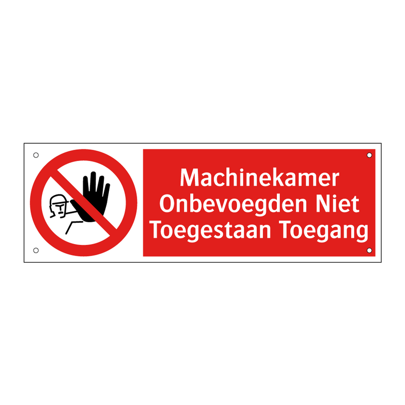 Machinekamer Onbevoegden Niet Toegestaan Toegang