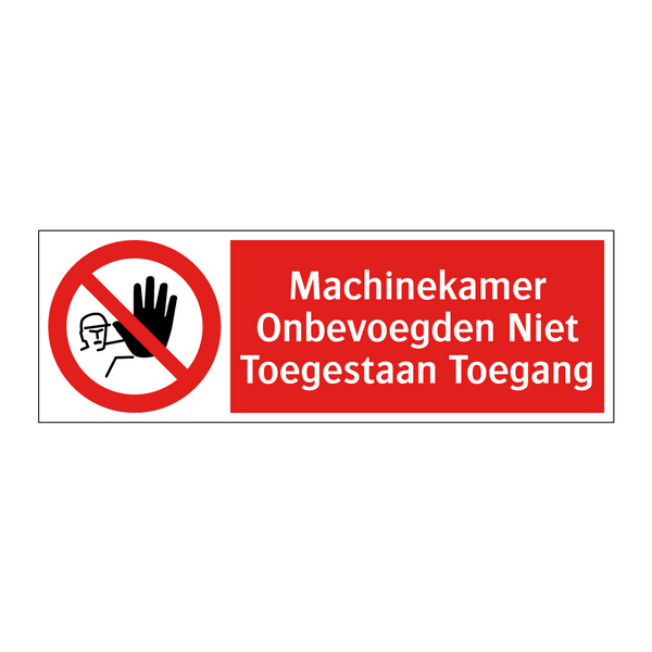 Machinekamer Onbevoegden Niet Toegestaan Toegang