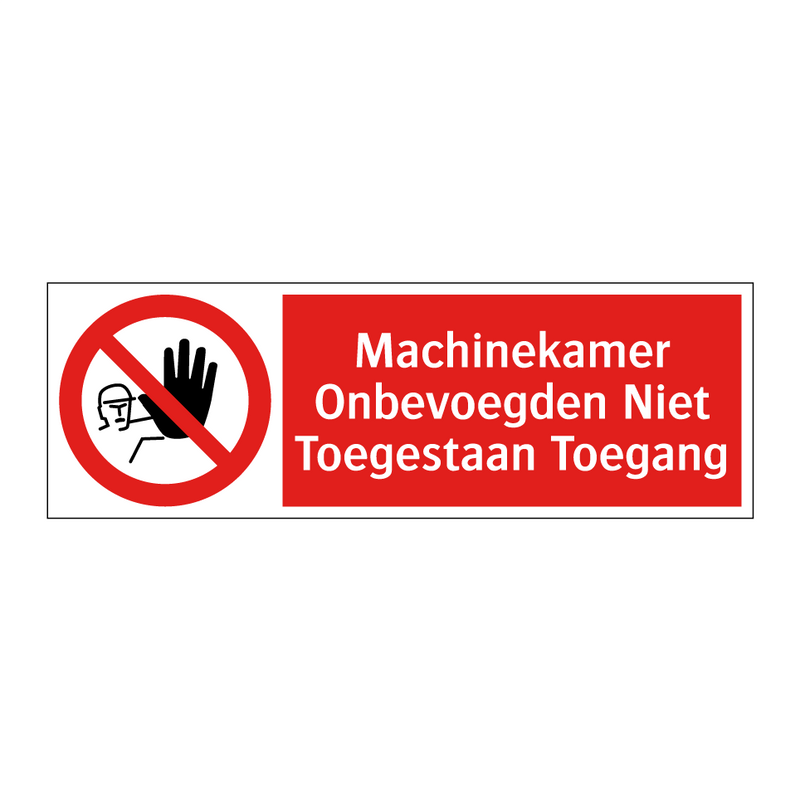 Machinekamer Onbevoegden Niet Toegestaan Toegang