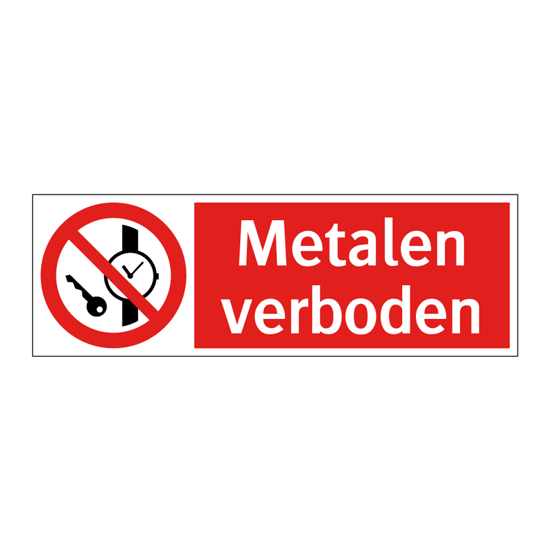 Metalen verboden
