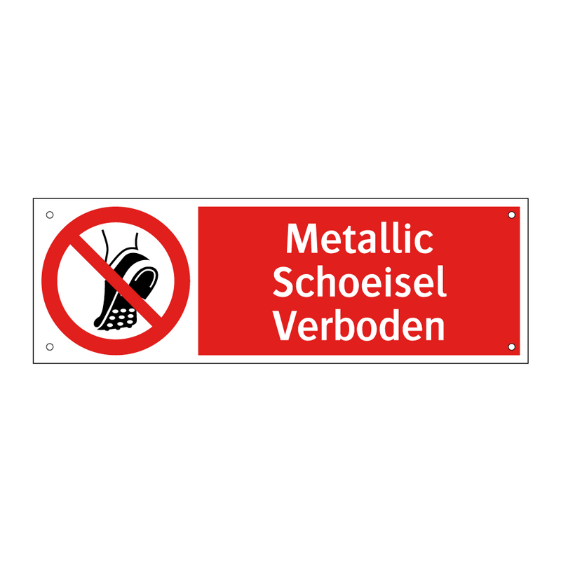 Metallic Schoeisel Verboden
