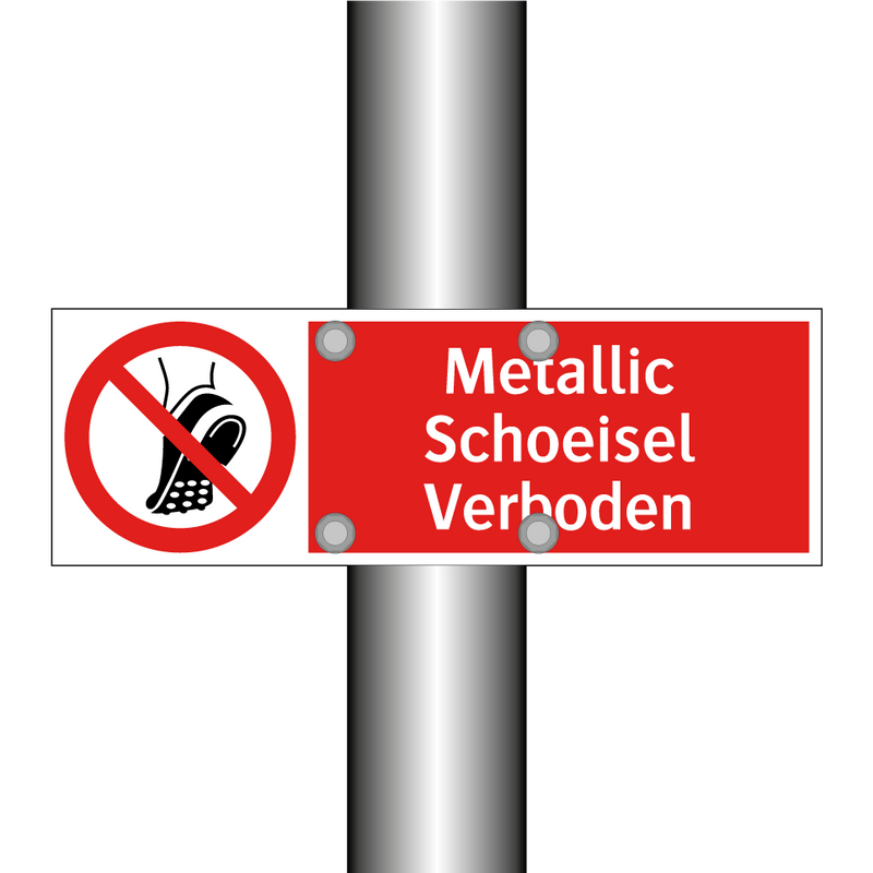 Metallic Schoeisel Verboden