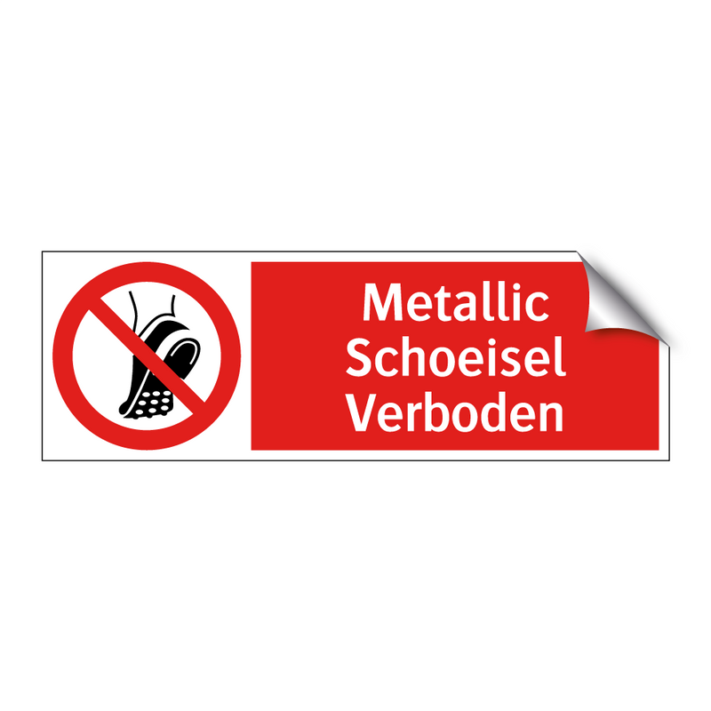 Metallic Schoeisel Verboden