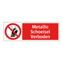 Metallic Schoeisel Verboden