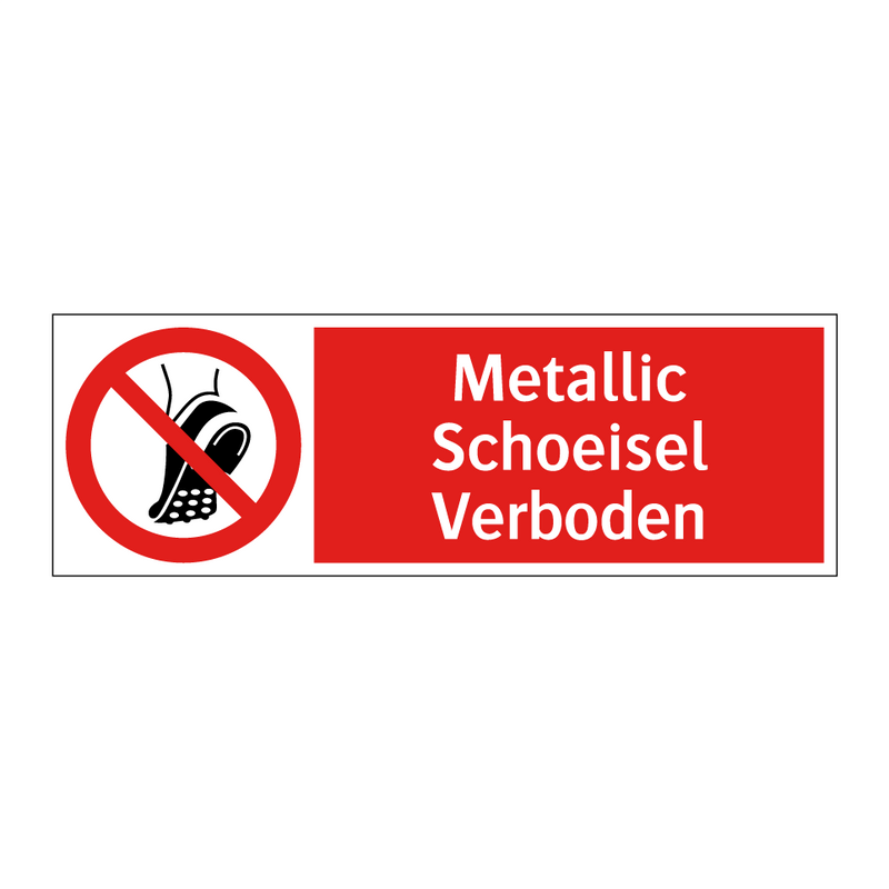 Metallic Schoeisel Verboden