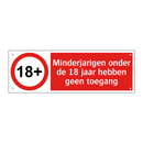 Minderjarigen onder de 18 jaar hebben geen toegang