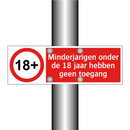 Minderjarigen onder de 18 jaar hebben geen toegang