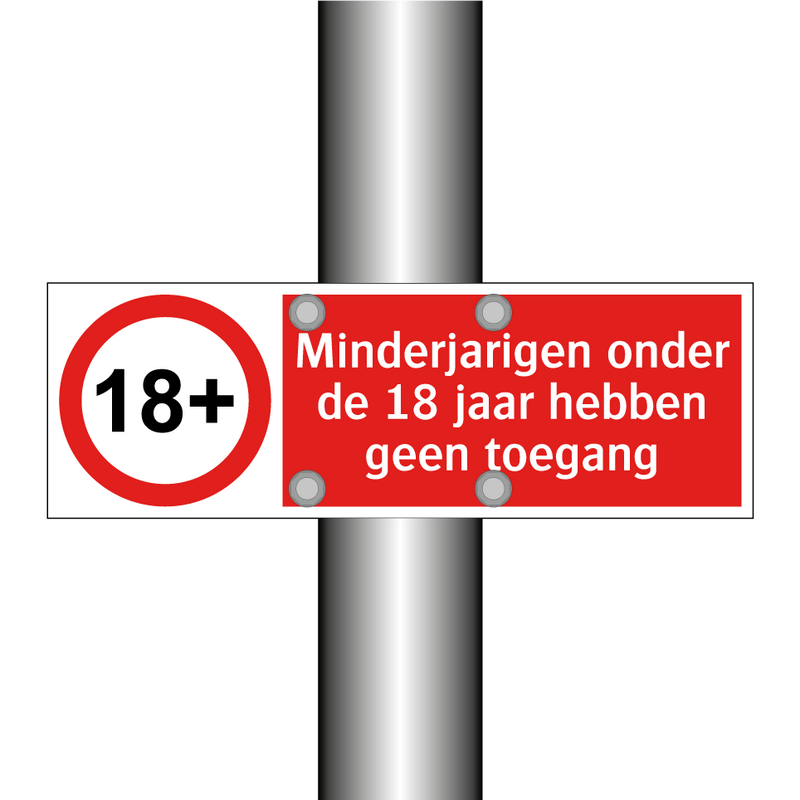 Minderjarigen onder de 18 jaar hebben geen toegang