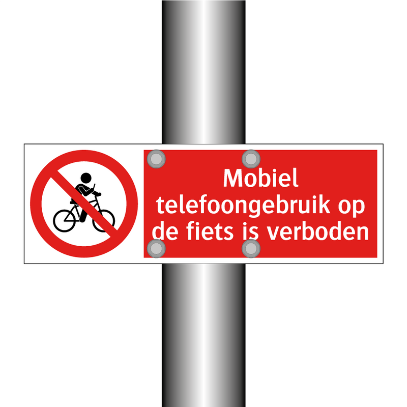 Mobiel telefoongebruik op de fiets is verboden