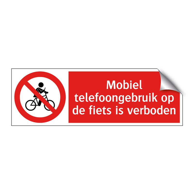Mobiel telefoongebruik op de fiets is verboden