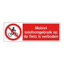 Mobiel telefoongebruik op de fiets is verboden