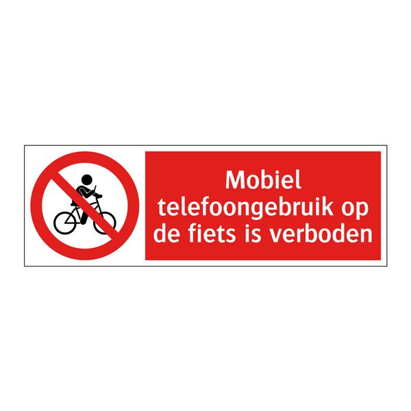 Mobiel telefoongebruik op de fiets is verboden