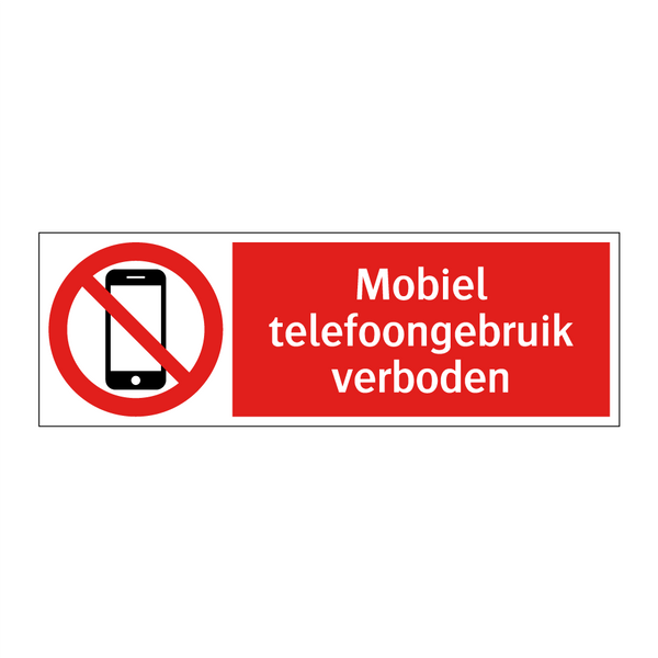 Mobiel telefoongebruik verboden