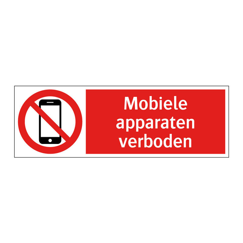 Mobiele apparaten verboden