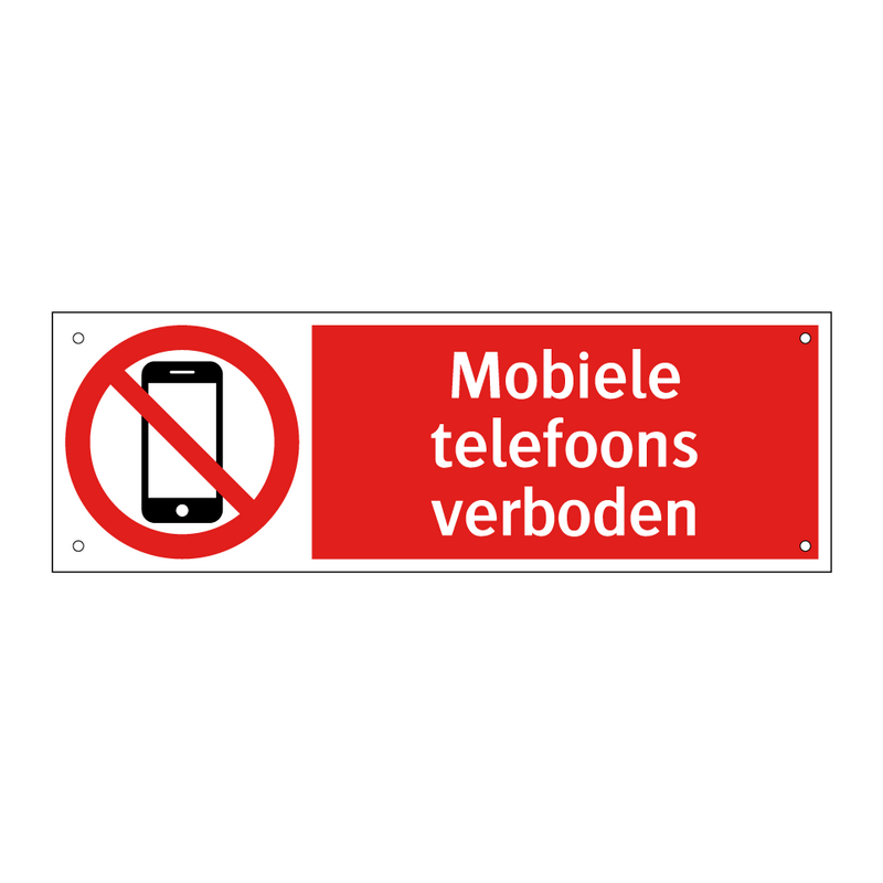 Mobiele telefoons verboden