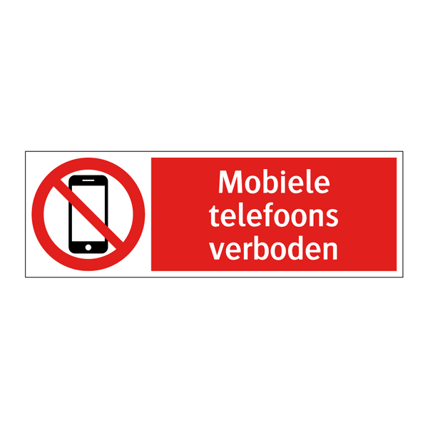 Mobiele telefoons verboden