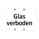 Glas verboden