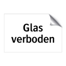 Glas verboden