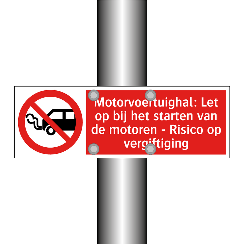 Motorvoertuighal: Let op bij het starten van de motoren - Risico op vergiftiging