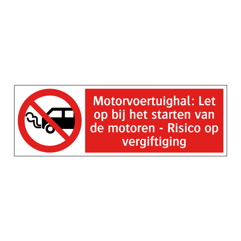 Motorvoertuighal: Let op bij het starten van de motoren - Risico op vergiftiging