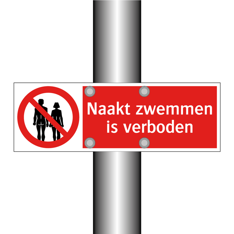 Naakt zwemmen is verboden
