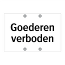 Goederen verboden