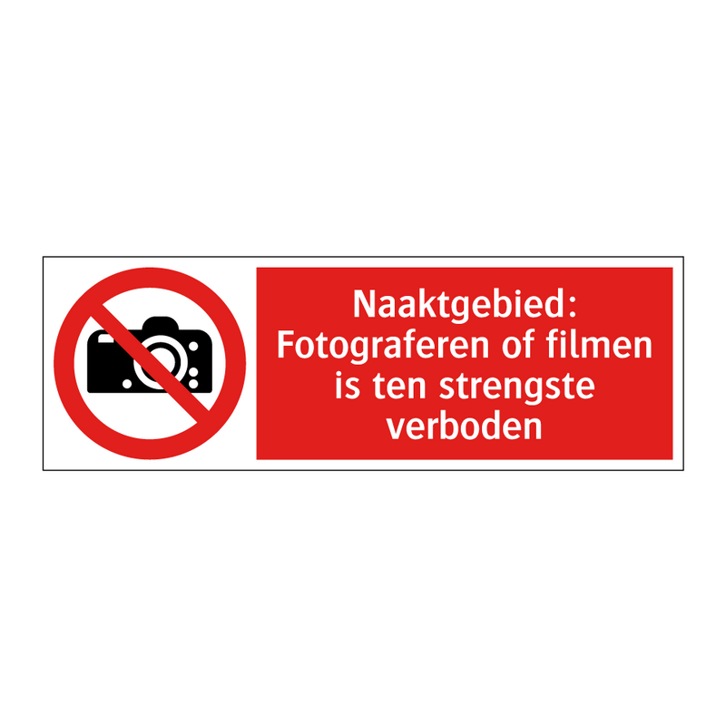 Naaktgebied: Fotograferen of filmen is ten strengste verboden
