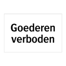 Goederen verboden