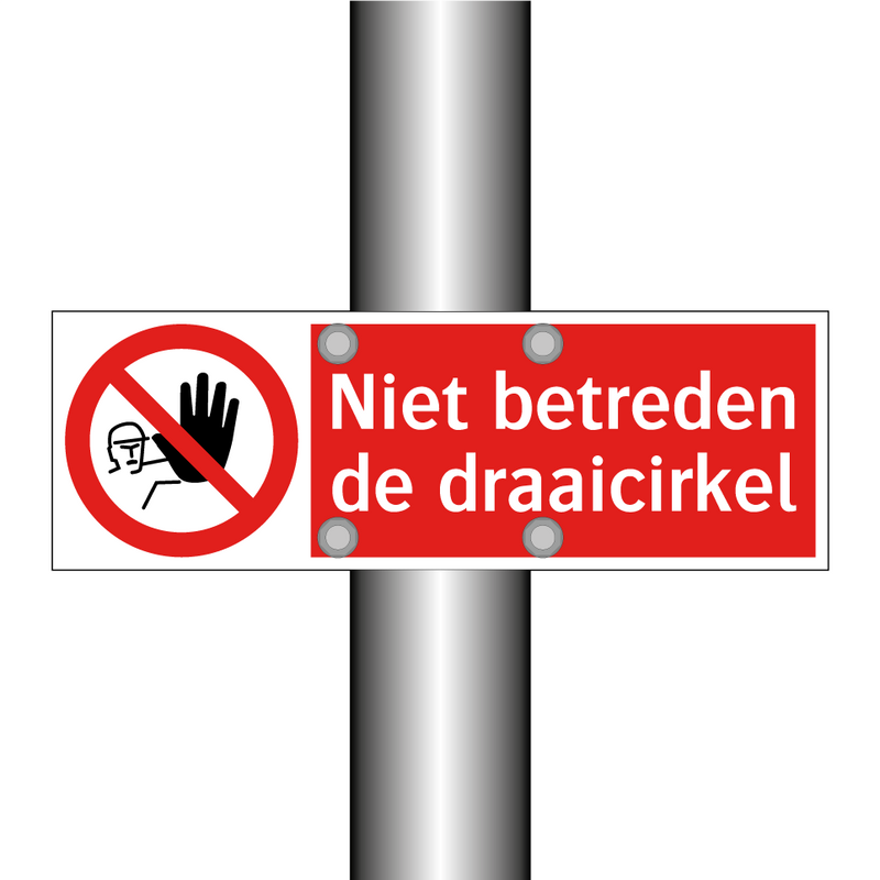 Niet betreden de draaicirkel