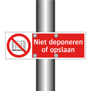 Niet deponeren of opslaan