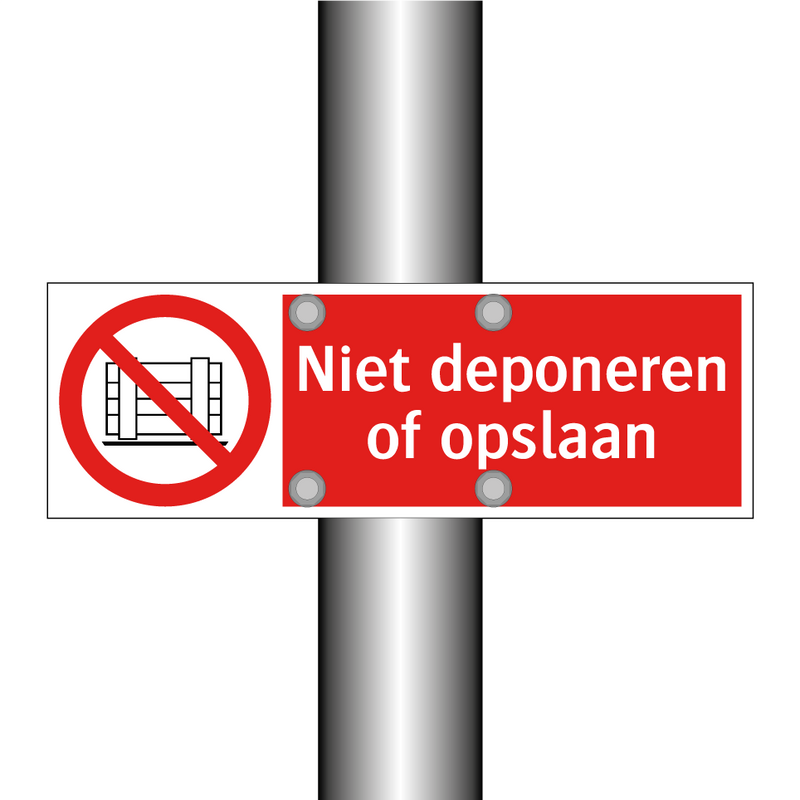 Niet deponeren of opslaan