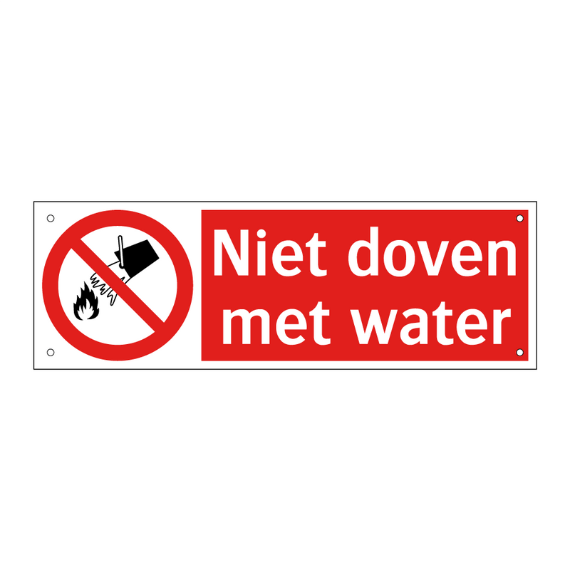 Niet doven met water