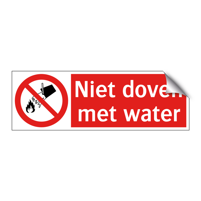 Niet doven met water