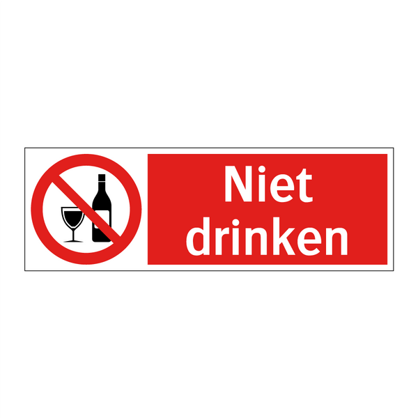 Niet drinken