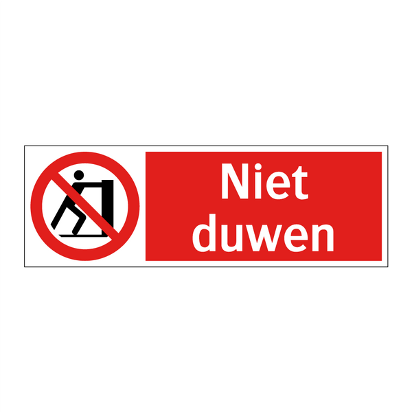 Niet duwen