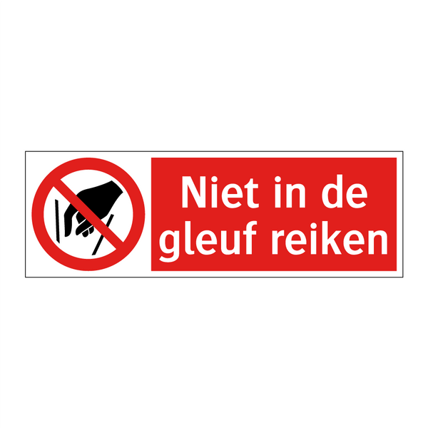 Niet in de gleuf reiken