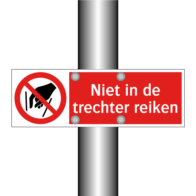 Niet in de trechter reiken