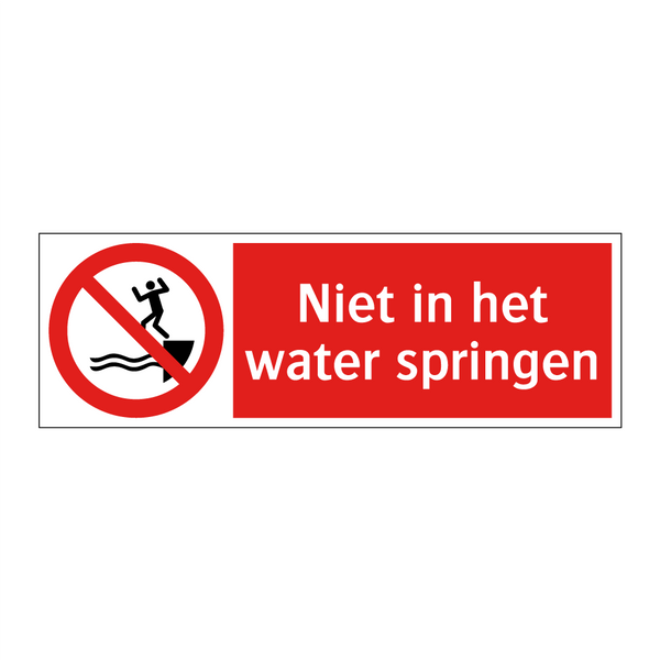 Niet in het water springen