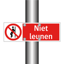 Niet leunen