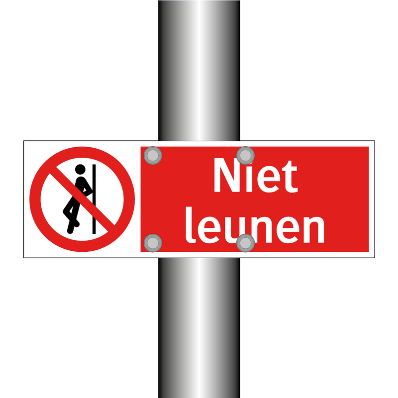 Niet leunen