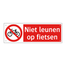 Niet leunen op fietsen