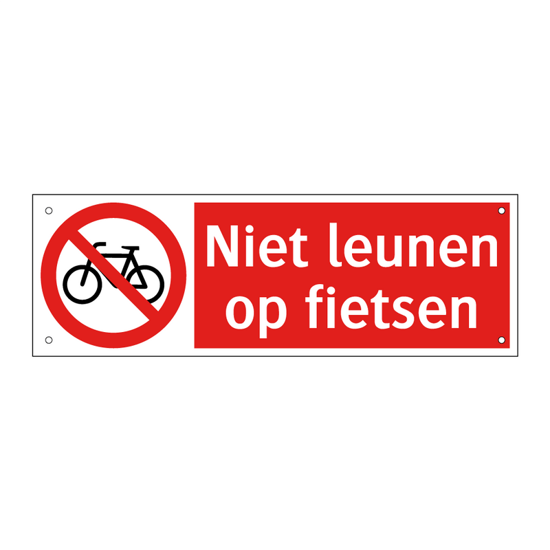 Niet leunen op fietsen