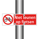 Niet leunen op fietsen