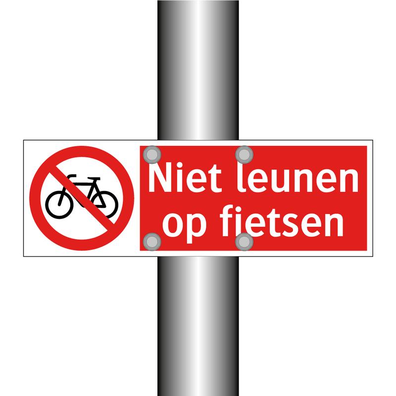 Niet leunen op fietsen
