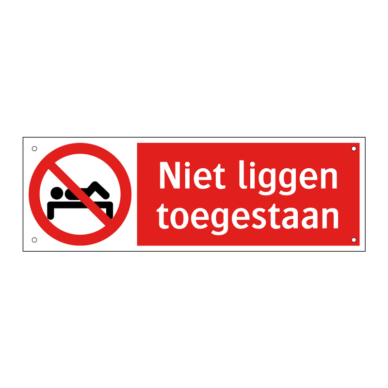 Niet liggen toegestaan