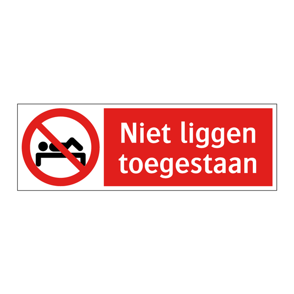 Niet liggen toegestaan